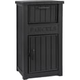 thumbnail image 1 of 24.2"×18.6"×44.1" Black Package Delivery Box for Outside, Outdoor Storage with Lockable Secure, Anti-Theft Parcel Drop Boxes Outdoor Package Delivery and Waterproof for Porch, House, Curbside, 1 of 6