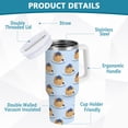 thumbnail image 2 of Yayeee 40oz Stainless Steel Tumbler with Straw and Handle Double-Wall Insulated Travel Water Bottle, Blueberry Pancake Pattern, 2 of 8