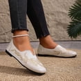 thumbnail image 6 of Women's Retro Embroidered Loafers, Soft Sole Comfortable Flat Shoes, Spring Summer Casual Slip On Moccasins, Plus Size Low Heel Walking Shoes, Breathable Lightweight Dress Shoes for Daily Wear, 6 of 10
