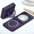 thumbnail image 6 of Allytechgroup Galaxy Z Flip 4 Case Magnetic, Compatible with Magsafe Wireless Charging Ring Holder Shockproof Anti-Scratch Rugged Hard PC Back Cover Phone Case for Samsung Galaxy Z Flip4, Darkpurple, 6 of 7