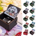 thumbnail image 5 of Lssam Antique Style Music Box Wooden Hand Crank Mechanical Christmas Tabletop Decor with Engraved Santa Claus and Festive Gnomes Design, 5 of 5