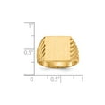 thumbnail image 5 of 14K Yellow Gold Ring Band Signet 13.0x13.0mm Closed Back Men's, Size 6, 5 of 5