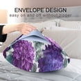 thumbnail image 4 of Satin Pillowcase Home Luxury Envelope Pillowcases Soft And Smooth Dark Lavender Dahlia Flowers, 4 of 6