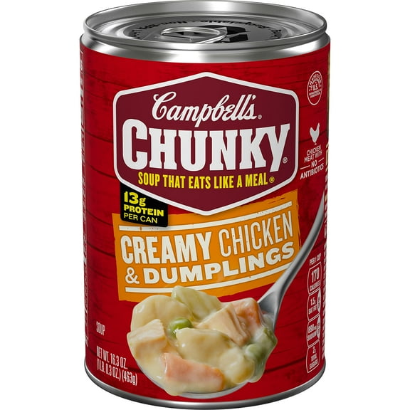 Pack of 2 - Campbell’S Chunky Soup, Creamy Chicken And Dumplings Soup, 16.3 Oz Can