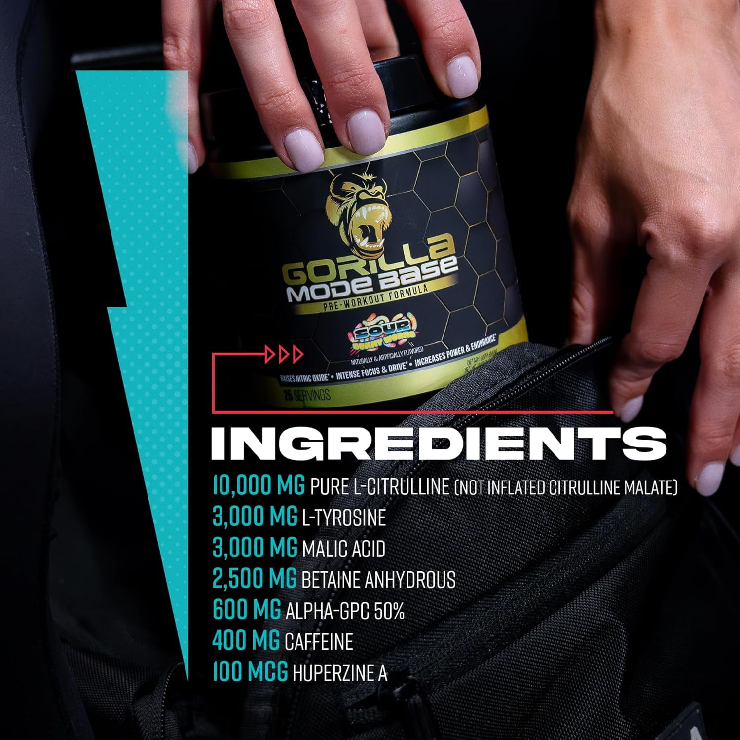 Gorilla Mind Base Pre-Workout, Bombsicle, 0.68 lbs