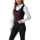 thumbnail image 4 of INSPIRE CHIC Chaleco Vintage para Mujeres, Chaleco de Trabajo Elegante con Botones a Cuadros, S Rojo, 4 of 6