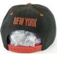 thumbnail image 3 of New York Men's 3-Tone Script Snapback Baseball Cap (Black/Red), 3 of 4