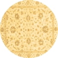 thumbnail image 1 of Ahgly Company Indoor Round Oriental Brown Modern Area Rugs, 6' Round, 1 of 4