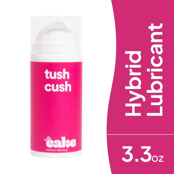 Hello Cake Tush Cush Hybrid Blend Lube, Unflavored Personal Lubricant for Backside Play, 3.3 fl oz