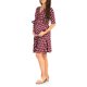 thumbnail image 3 of Lucakuins Mujeres Vestido de Maternidad Casual Cuello en V Dot/Estampado Floral Vestido de Media Manga para Ropa de Embarazo Sesión de Fotos Lucakuins  moda, 3 of 5