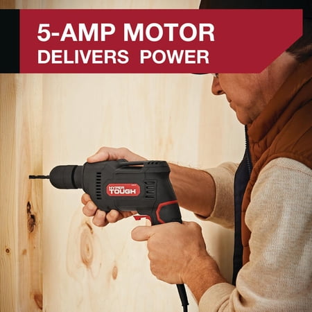 HYPER TOUGH 5.0AMP, 120 VOLTS 3/8 INCH ELECTRIC DRILL, NEW CONDITION