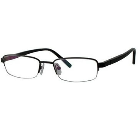 Computer Glasses - Clear Poly Double Sided Anti-reflective Coating, Scratch and UV - Brown Rimless Frame - 50-20-140.