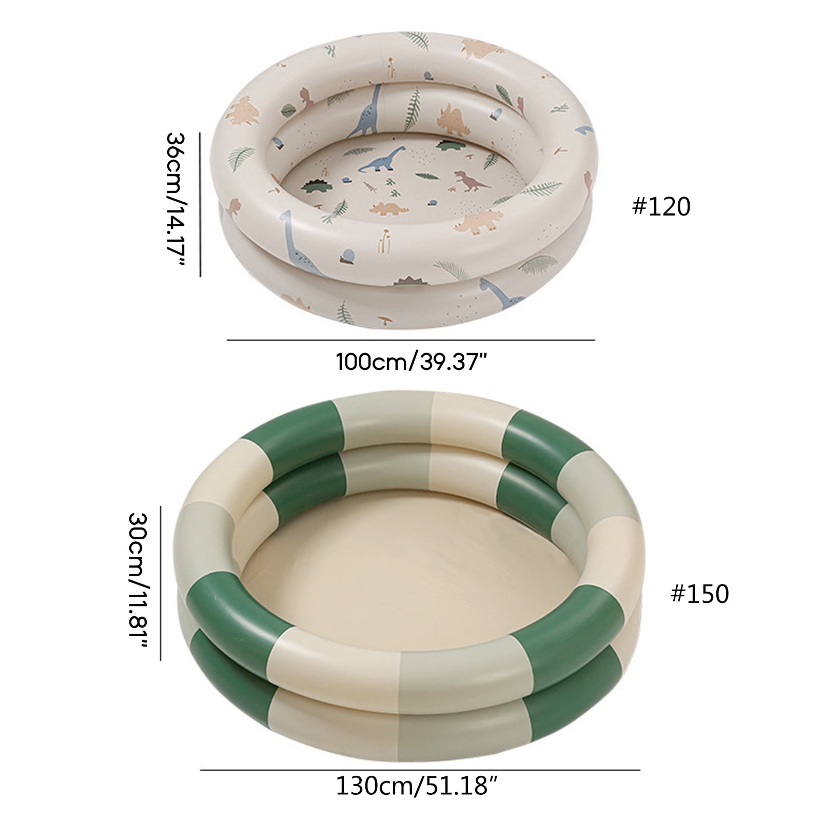 Dinosaur-Inflatable Baby Pool Stripe-Baby Pool Inflatable Swimming Pool Kiddie Pools Kids Water Toy for and Garden