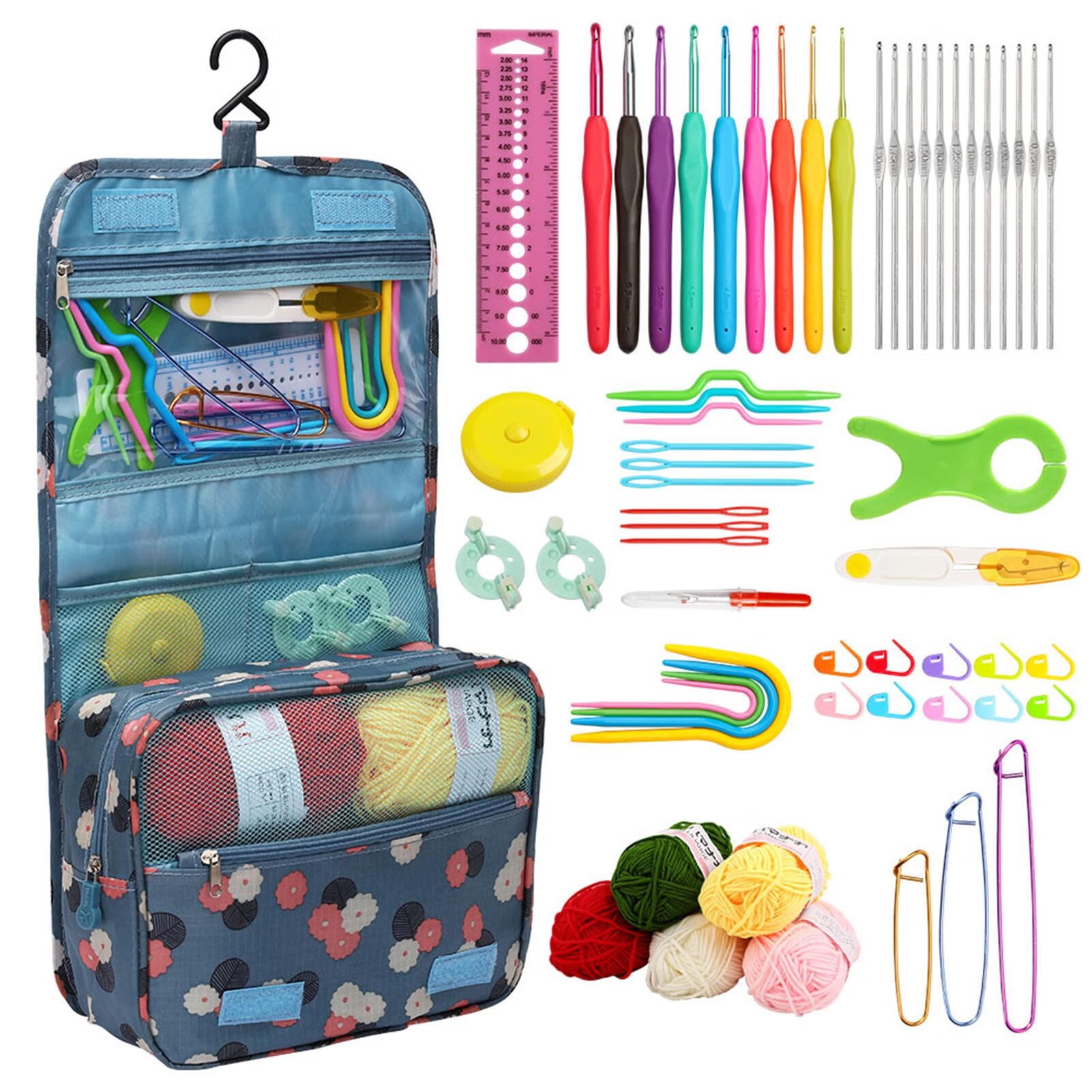 Crochet Kit | 59 Piece Knitting Kit for Beginners Adults | Crocheting ...