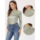 thumbnail image 2 of Camisa de manga larga Allegra K navidad Brillante metálico Plata Brillante XL, 2 of 5
