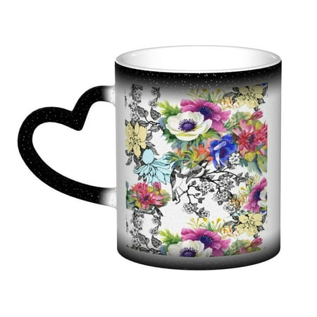 

Color changing mug in the sky Funny Coffee Milk Tea Mug Cup Flower Ceramic Cup