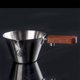 thumbnail image 4 of Taza medidora de café italiano | Vaso de acero inoxidable para espresso con mango de madera | Vaso con escala de extracción en onzas para un vertido preciso, 4 of 6