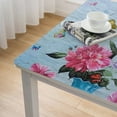 thumbnail image 5 of HAOXIT  Square Spring Summer Tablecloth Printed Flower Vintage Floral Table Cloth for Easter Picnic Outdoor Home Holiday  Dining Kitchen 36*36, 5 of 8