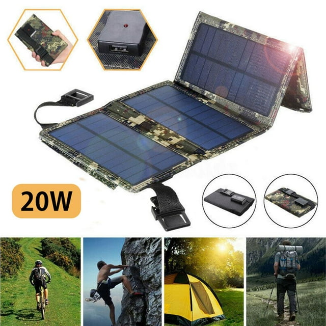 stanreset 20W 5V USB Outdoor Solar Panel Folding Waterproof Solar Panel Charger Mobile Power Battery Charger Portable Solar Panel