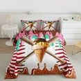 thumbnail image 2 of Castle Fairy Teenagers Ball Gamer Baseball Full Size Comforter Sets 3-Piece,Sport Theme Bedding Comforter Set,Ice Cream Cone Splash Lightweight Bedding Sets,Ultra Soft Home Decor,Reversible, 2 of 8