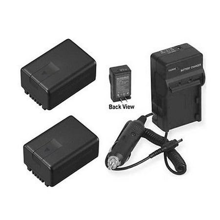 Panasonic V10 2 Batteries + Charger for Panasonic HC-V10, Panasonic HC-V10M, Panasonic HC-V10KE, Panasonic HC-V11M, Panasonic HC-V11, Panasonic V11E ()