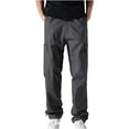 thumbnail image 1 of Grrvtrz Pantalon Cargo Homme Taille Élastique Coupe Décontractée Jambe Droite Long Pantalon de Travail pour Randonnée Jogging Pêche, 1 of 5
