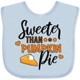 thumbnail image 3 of Inktastic Thanksgiving Sweeter Than Pumpkin Pie Boys or Girls Baby Bib, 3 of 4
