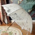 thumbnail image 5 of Slccxzc Lace Heart Transparent Folding Umbrella, Romantic Windproof Travel Umbrella for Rain Sun, 5 of 7
