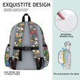 thumbnail image 4 of Football and Beermug Black Pattern Cute School Backpack with Padded Back and Adjustable Shoulder Straps 13.4"x11"x4.7", 4 of 4