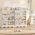 thumbnail image 4 of Homfa 4-Tier Book Shelf, White Kid's Bookshelf,E1 MDF Storage Bookcase with Safe Rounded Edges, Anti-Tip Open Shelving Unit for Nursery Playroom Bedroom, 4 of 7
