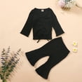 thumbnail image 3 of Ketyyh-chn99 Toddler Girl Sets Fall Baby Girl Clothes Outfits 2pcs Baby Girls Fall Winter Clothes Hoodie Sweatshirt Tops Pants Outfits Clothing Sets Black,2-3 Years, 3 of 4