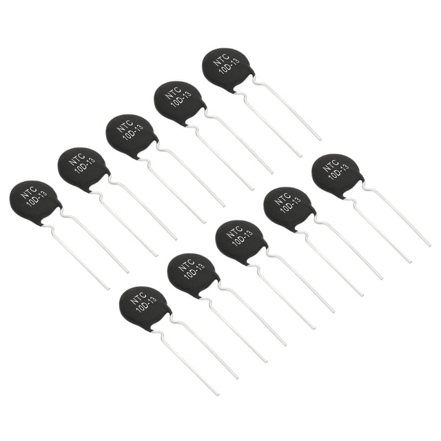 Unique Bargains NTC Thermistors Resistors, 10Pcs 10 Ohm NTC10D-13 High Sensitivity Current Limiter Temperature Sensor