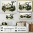 thumbnail image 4 of Designart "Dreamscape In Watercolor Mountains" Landscape Mountains Floater Framed Canvas Art Print, 4 of 5