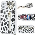 thumbnail image 5 of iPhone 11 Case for Women with Card Holder, iPhone 11 Phone Case Wallet with Strap,Crossbody Lanyard Cases with Credit Card Slots Kickstand with Ring Holder Stand Case,6.1 Inch,Cow Print, 5 of 15