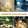 thumbnail image 5 of Coliware Table Lamp, Cordless Crystal Lamp with USB Charging Port, Rechargeable 3 Color Dimmable Gold Desk Lamp with Touch Control, LED Bedside Lamp for Home Office Restaurant, 5 of 10
