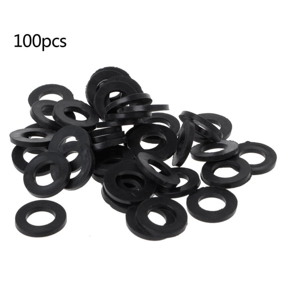 Ciwanning 100 pcs Seal O-Ring Hose Gasket Plumbing Flat Rubber Washer Shower for Head Seal Hose Connector Gasket for Faucet Gromme