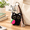 Cat-strawberry Cat Black, variant on Bag Charm Angel Cat Black Plush Keychain for Backpack Purse Accessories