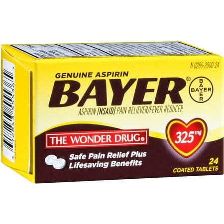 Bayerenuine Aspirin, 24 CT (Pack of 6)