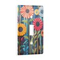 thumbnail image 2 of Yayeee Toggle Light Switch Wall Plate 1-Gang 4.5"x2.7" Home Decorative Outlet Cover, Orange Colorful Flowers, 2 of 7