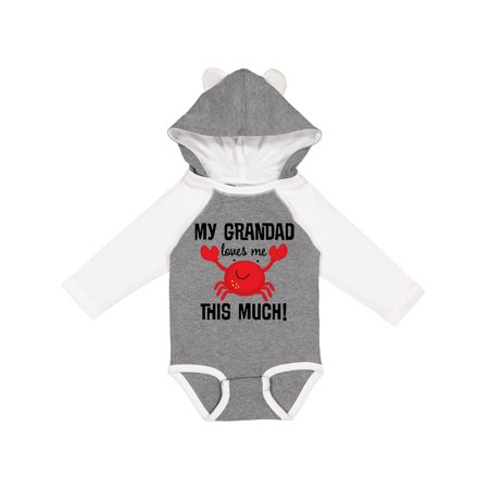 

Inktastic Grandad Loves Me Grandchild Crab Gift Baby Boy or Baby Girl Long Sleeve Bodysuit