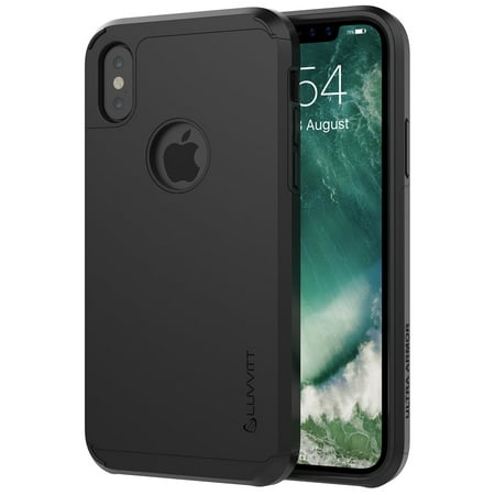 iPhone XS / X Case, Luvvitt Ultra Armor Case with Dual Layer Heavy Duty Protection and Air Bounce Technology for iPhone XS / X (2017-2018) - Black
