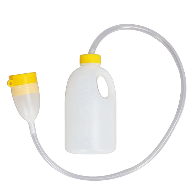 Pee Container Men, Thicken 1700ml High Toughness Tight Installation Mens Urinal Bottle Portable With 90cm Urinary Tube For Travel For Elderly