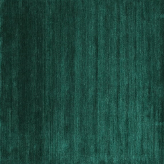 Ahgly Company Indoor Square Abstract Turquoise Blue Contemporary Area Rugs, 7' Square