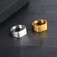 thumbnail image 2 of Anillo Cerrado Qarigey Acero Inoxidable Unisex Plateado Talla 9, 2 of 6