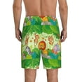 thumbnail image 3 of Naloa African Animals in the Jungle Men's Short Pajama Pants, Lounge Comfort Shorts with Elasticized Waistband and Side Pockets - 3X-Large, 3 of 9