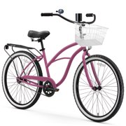 Customized Sixthreezero Around the Block Women's 26" Beach Cruiser Bicycle with Rear Rack