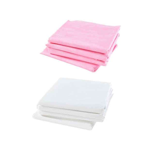 40 Piezas (color Blanco Y Rosado) No Tejido Impermeable Anti-aceite Desechable Equipado de Hoja de Hoja de Cama 30Wx69L Pulgadas Macarena Hoja de mesa de masaje desechable