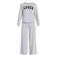 thumbnail image 5 of Joyspun Women's Cozy Lounge Collection Hacci Long Sleeve Top and Pants Pajama Set, 2-Piece, Sizes XS-3X, 5 of 5