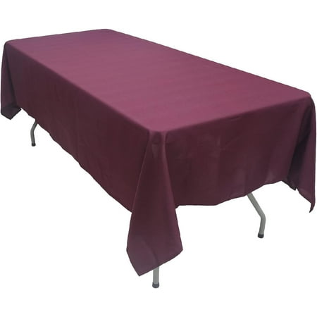 

Rectangular Polyester Fabric Tablecloth Burgundy 60x102-inch Pack of 3