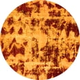 thumbnail image 1 of Ahgly Company Indoor Round Abstract Yellow Modern Area Rugs, 3' Round, 1 of 4
